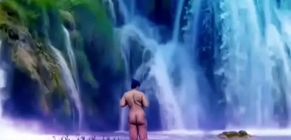  Desi publicly nude in front of water fall.